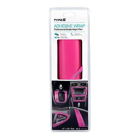 12" x 36" TYPE S Professional-Grade Adhesive Wrap with UV-Coating, Matte Pink