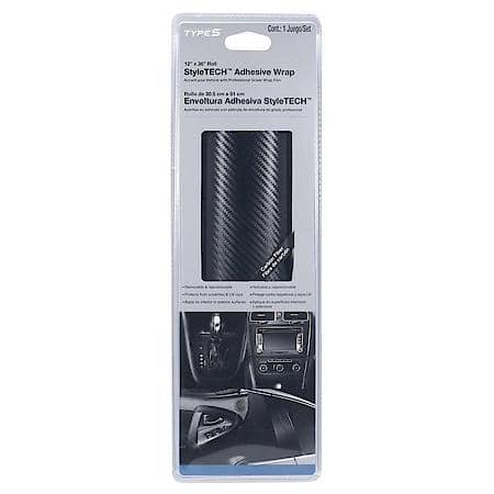 12" x 36" TYPE S Professional-Grade Adhesive Wrap with UV-Coating, Carbon Fiber