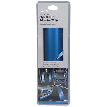 12" x 36" TYPE S Professional-Grade Adhesive Wrap with UV-Coating, Metallic Blue