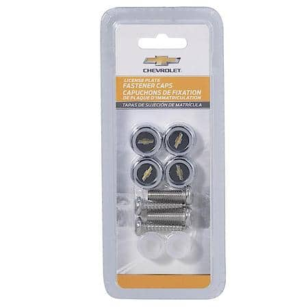 Chevrolet 4 Piece License Plate Fastener Caps