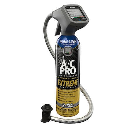 R-134a Refrigerant Kit: Includes Hose W/ Digital Gauge, For Extreme Conditions, 10.8 oz., CA Compliant