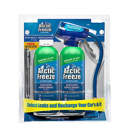 R-134a Refrigerant Kit: Includes Hose with Gauge, Detects & Seals Common Leaks, Pack of 2 - 10 oz. of R-134a & 2 oz. of Additives