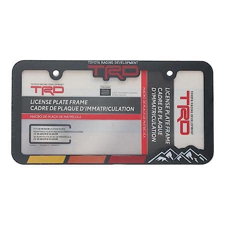 Toyota TRD Mountain Tri-Color Black License Plate Frame