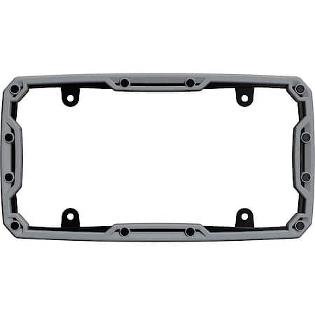 Beadlock License Plate Frame, Matte Gray/Black