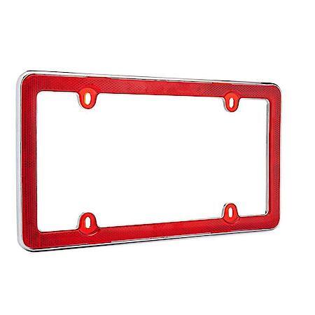 Cruiser Accessories Metal Red Reflector III License Plate Frame