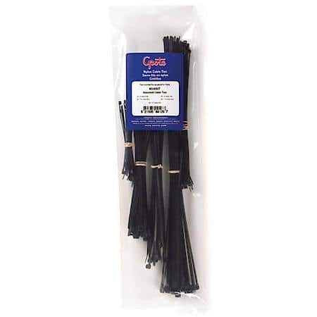 Standard Cable Tie Assortment Black 125 Pk