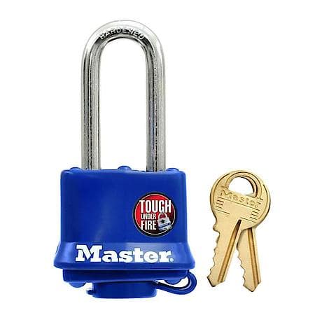 Outdoor Covered Padlock with Key, 1-3/4 in. Wide