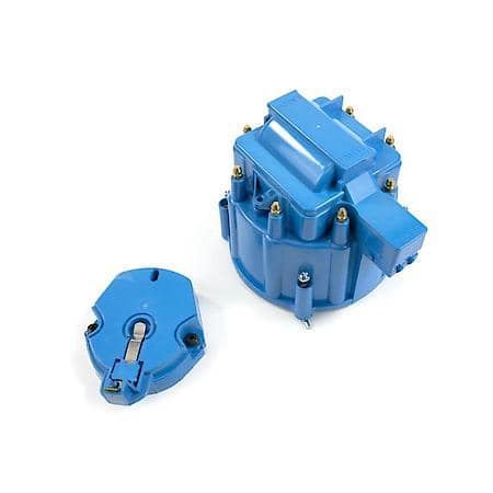Blue 8 Cylinder HEI Distributor Male Cap and Rotor Kit