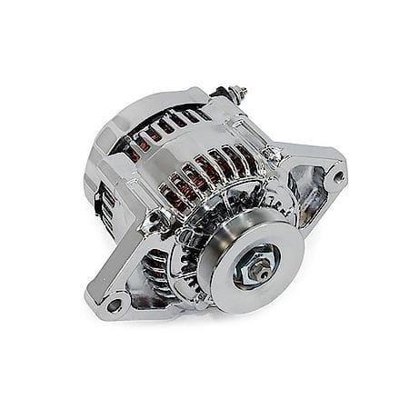 Alternator: 90 Amp with V-Belt Pulley, Chrome