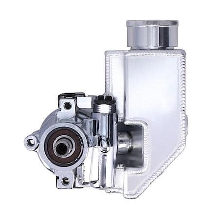 GM Type II Chrome Power Steering Pump with 14 oz Integral Fabricated Aluminum Reservoir