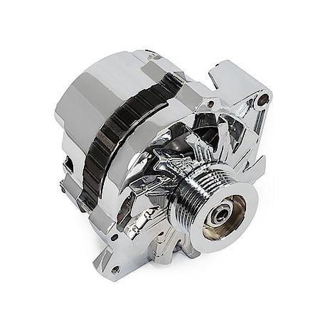 Alternator: CS130 Style 160 Amp with Serpentine Pulley, Chrome