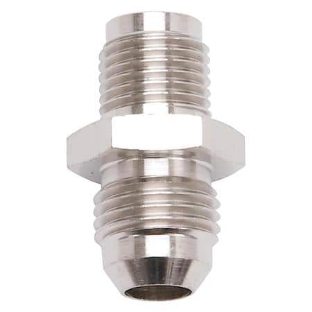 6 AN Male To 1/2-20 Inverted Flare Male Adapter Steel Endura Finish