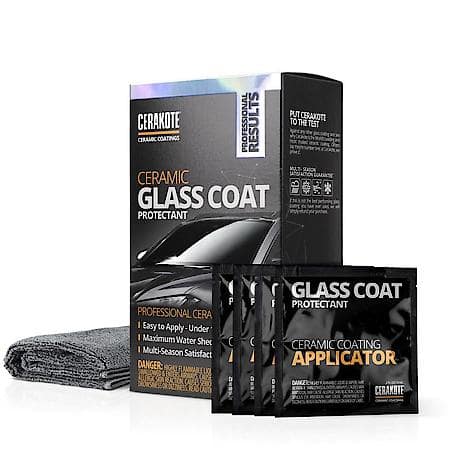 Ceramic Glass Coat Protectant Kit: Hydrophobic Automotive Rain Repellant, Long-Lasting & Durable