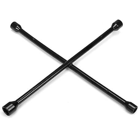 Professional 20 inch Universal Heavy Duty 4-Way Cross Lug Wrench, Black