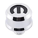 Slant-Edge Push-In Air Breather Cap,Chrome Fits Twist-On Holes, and 1.22" Push-In Holes,2.5" Dia Cap