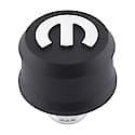 Slant-Edge Push-In Air Breather Cap, Black Crinkle, 2.5" Dia Cap