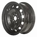 Recon OEM Steel Wheel, 15 X 6.5, 12 Hole, 5 Lug, 100MM Bolt Pattern, Black