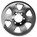 Reconditioned OEM Steel Wheel, 15 X 7, 6 Hole, 6 Lug, 5.5 Bolt Pattern, Black