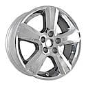 New Aluminum Alloy Wheel Replica, 17 X 7, 38MM Offset, 5 Spokes, Cladded Chrome