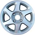 Reconditioned OEM Aluminum Alloy Wheel, 15 X 6, 6 Spokes, 5 Lug, Silver