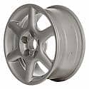 Reconditioned OEM Aluminum Alloy Wheel, 15 X 7, 6 Spokes, 5 Lug, Silver