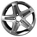 Reconditioned OEM Aluminum Alloy Wheel, 19 X 9.5, Machined And Medium Gray