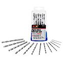 13 Piece HSS Drill Bit Set w/ Case, Assorted Sizes 1/16 to 1/4 in.