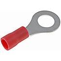 22-18 Gauge Ring Terminal, 1/4 In., Red