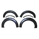 Fender Flare: Pocket Style, Extended Tire Coverage, Black Smooth Paintable Finish