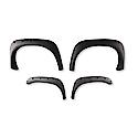 Fender Flare: Pocket Style, Extended Tire Coverage, Black Smooth Paintable Finish