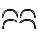 Fender Flare: Pocket Style, Extended Tire Coverage, Black Textured, Injected Polypropylene