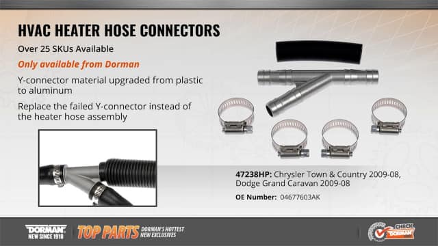 HVAC Heater Hose Connector 