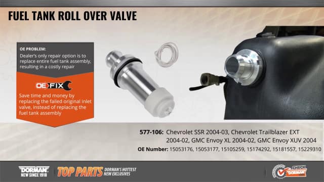 Fuel Tank Roll Over Valve by Dorman Products 