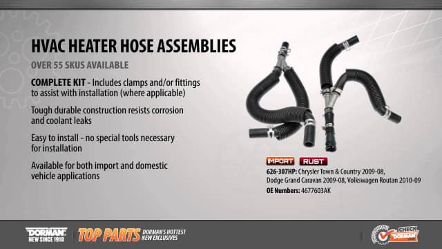 HVAC Heater Hose Assembly 