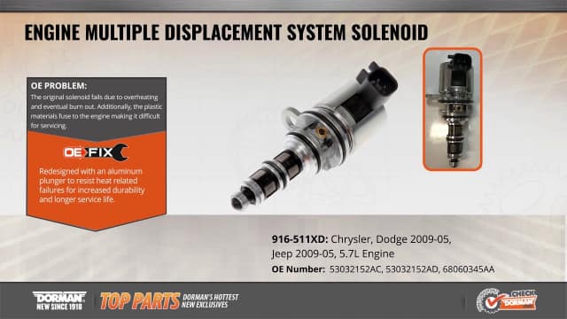 Engine Multiple Displacement System Solenoid 