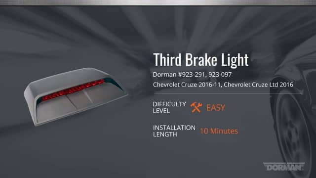 Chevy Cruze Third Brake Light Assembly Installation Video by Dorman Products 