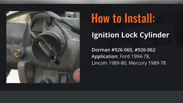 Ford Ignition Lock Cylinder Repair Video by Dorman products 