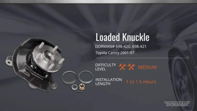 Camry Loaded Knuckle Installation Video by Dorman Products 