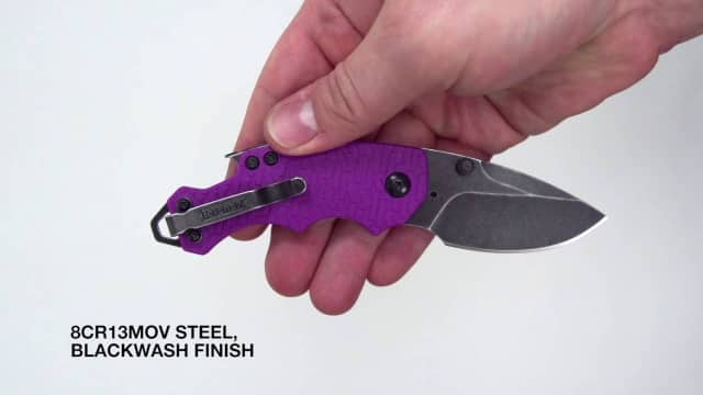 Kershaw 8700PURBW - Shuffle Purple BlackWash 