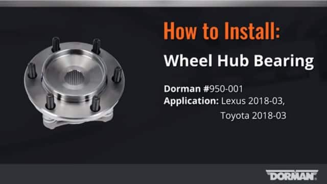 Pre-Pressed Hub Bearing Assembly Installation Video by Dorman Products 