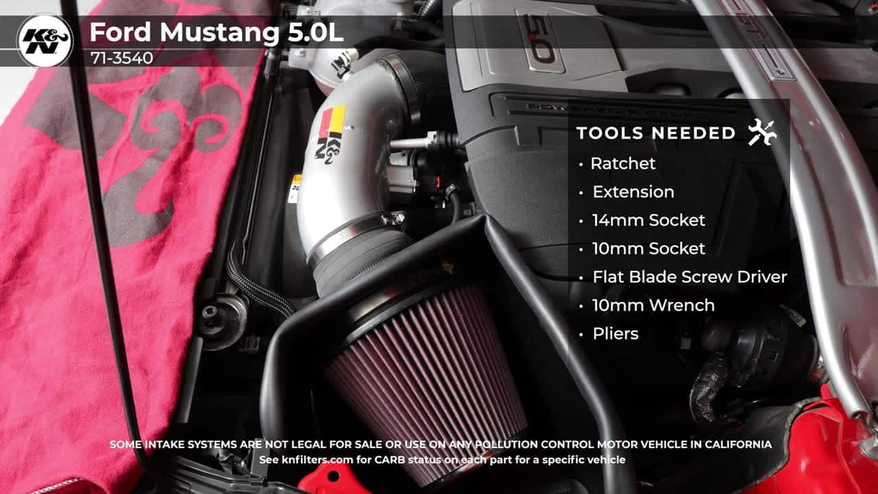 Ford Mustang 5.0L [#69-3540TP] Air Intake Installation 