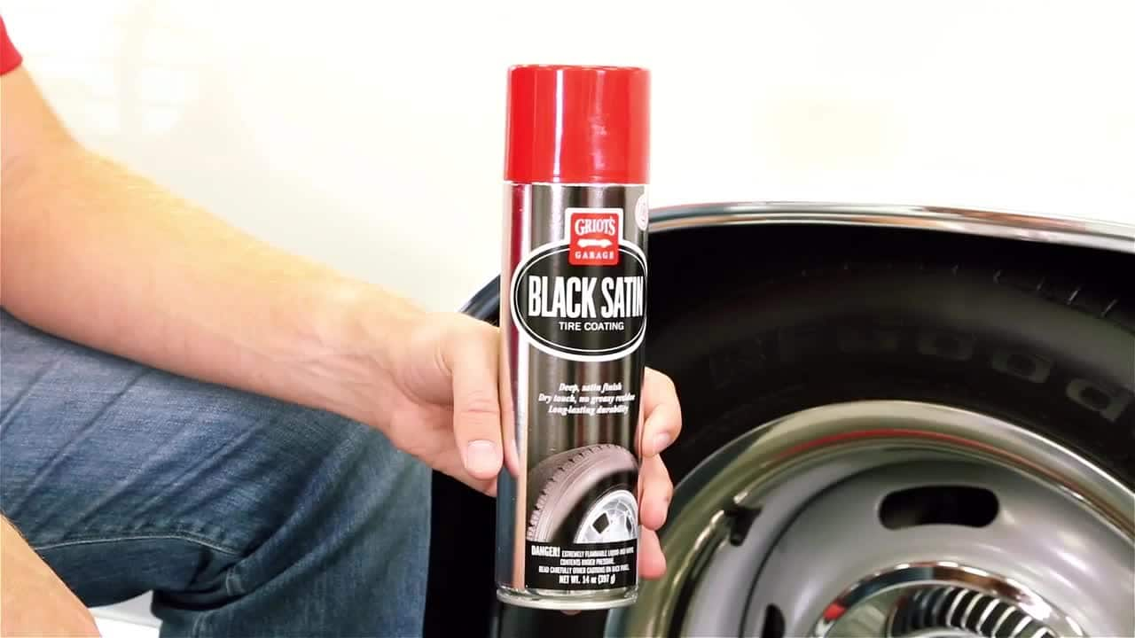 Black Satin Tire Coating on a 1966 Chevelle Convertible 