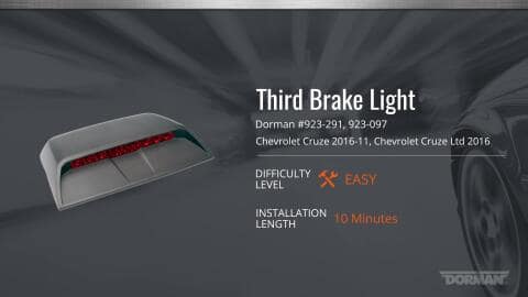 Chevy Cruze Third Brake Light Assembly Installation Video by Dorman Products 